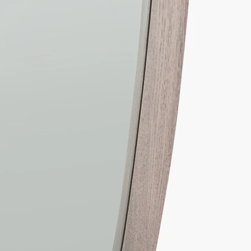 Pacific Lifestyle Grey Oak Wood Veneer Teardrop Shaped Wall Mirror - Image 4