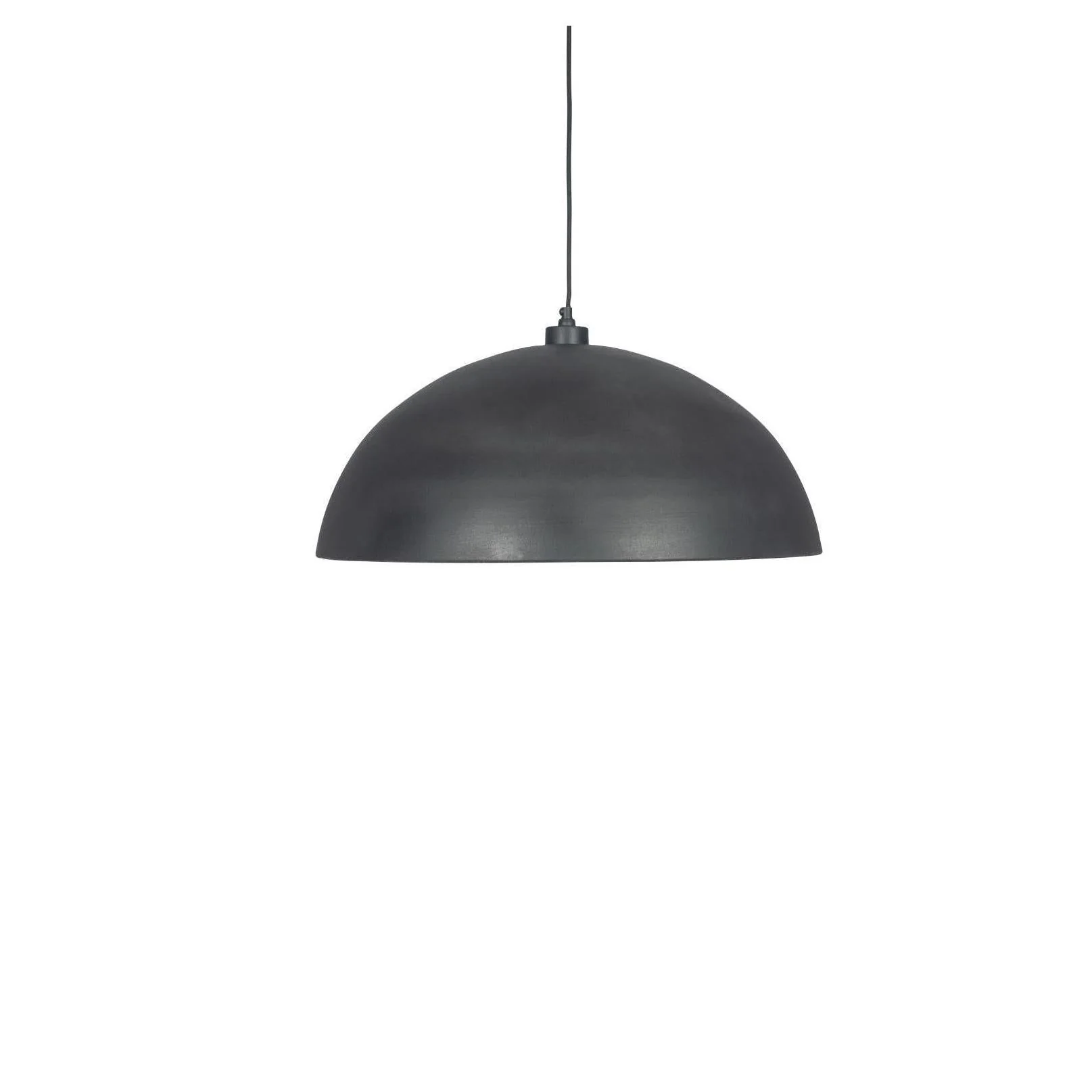 Pacific Lifestyle Gustav Metal Dome Pendant In Matt Black and Gold Leaf - Image 4