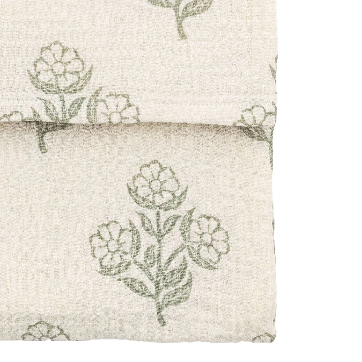 Gallery Direct Hepple Gauze Floral Throw Sage - Image 2