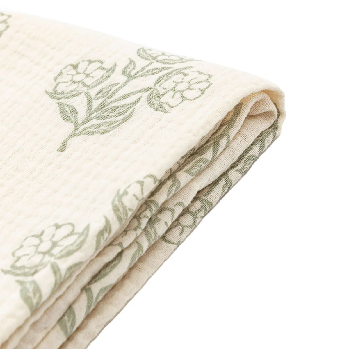 Gallery Direct Hepple Gauze Floral Throw Sage - Image 3