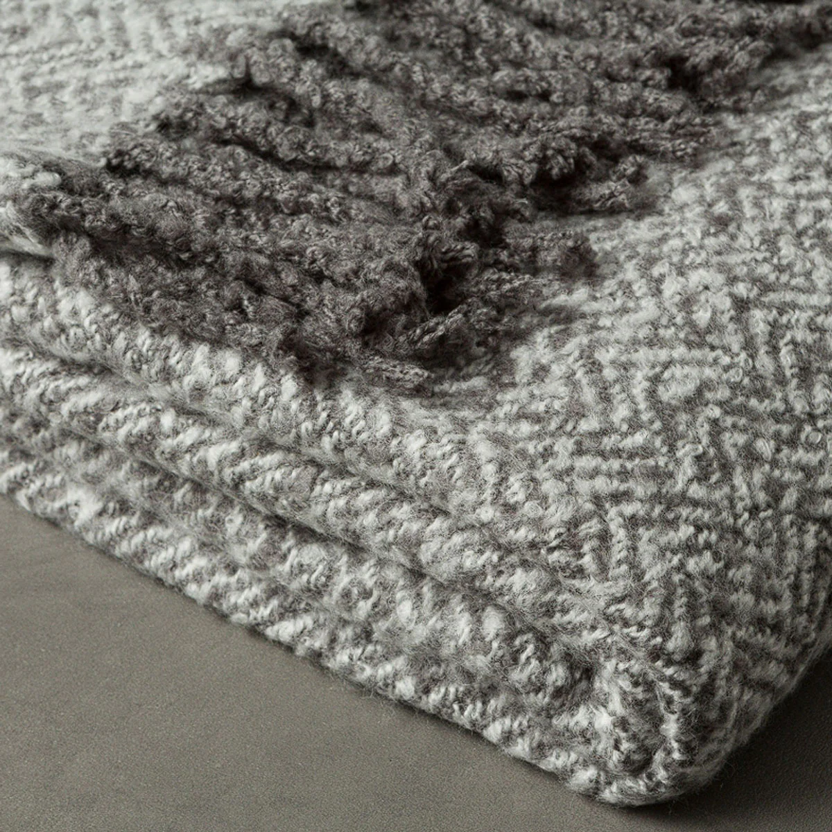 Gallery Direct Herringbone Faux Mohair Throw - Image 11