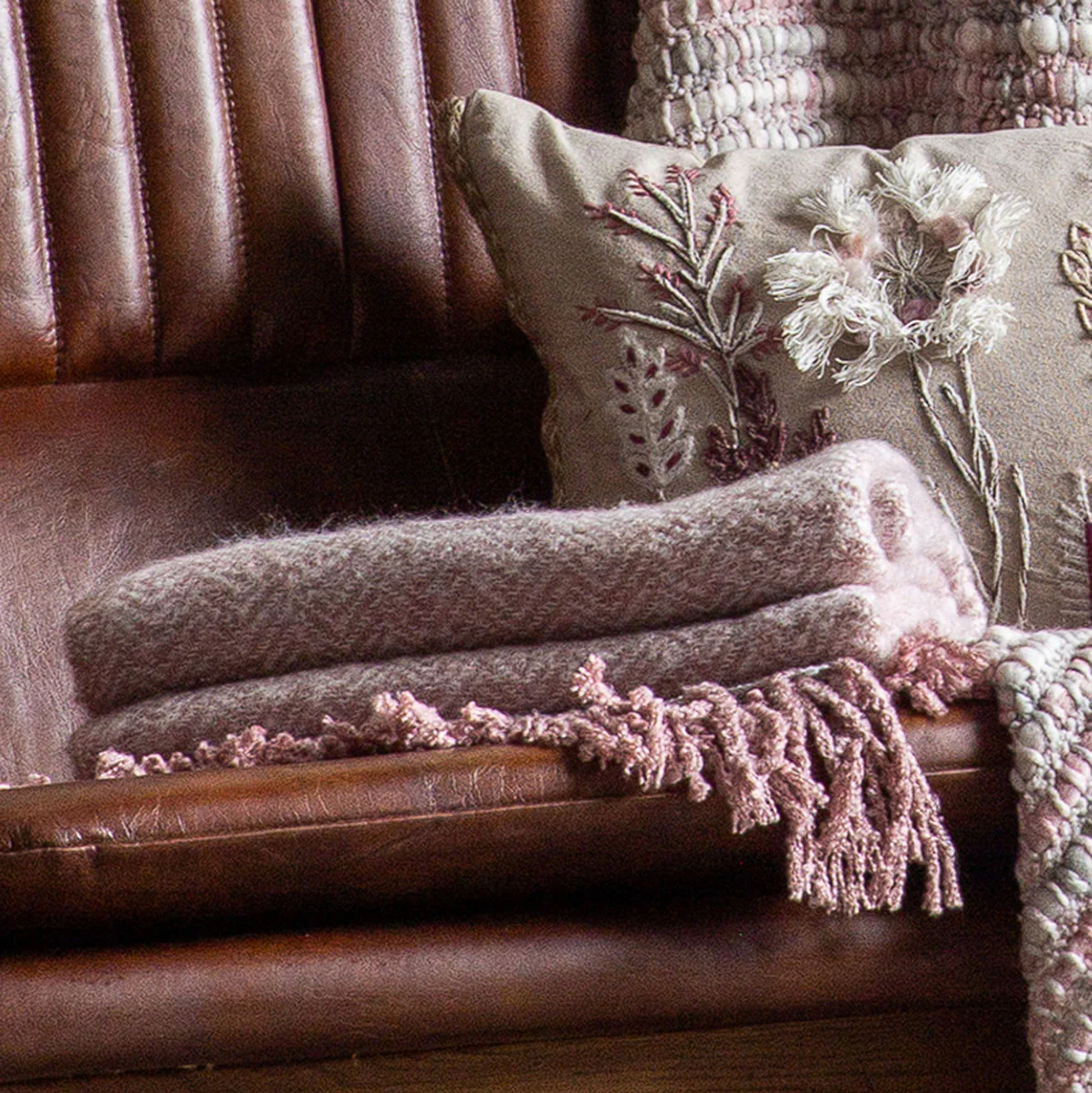 Gallery Direct Herringbone Faux Mohair Throw - Image 20