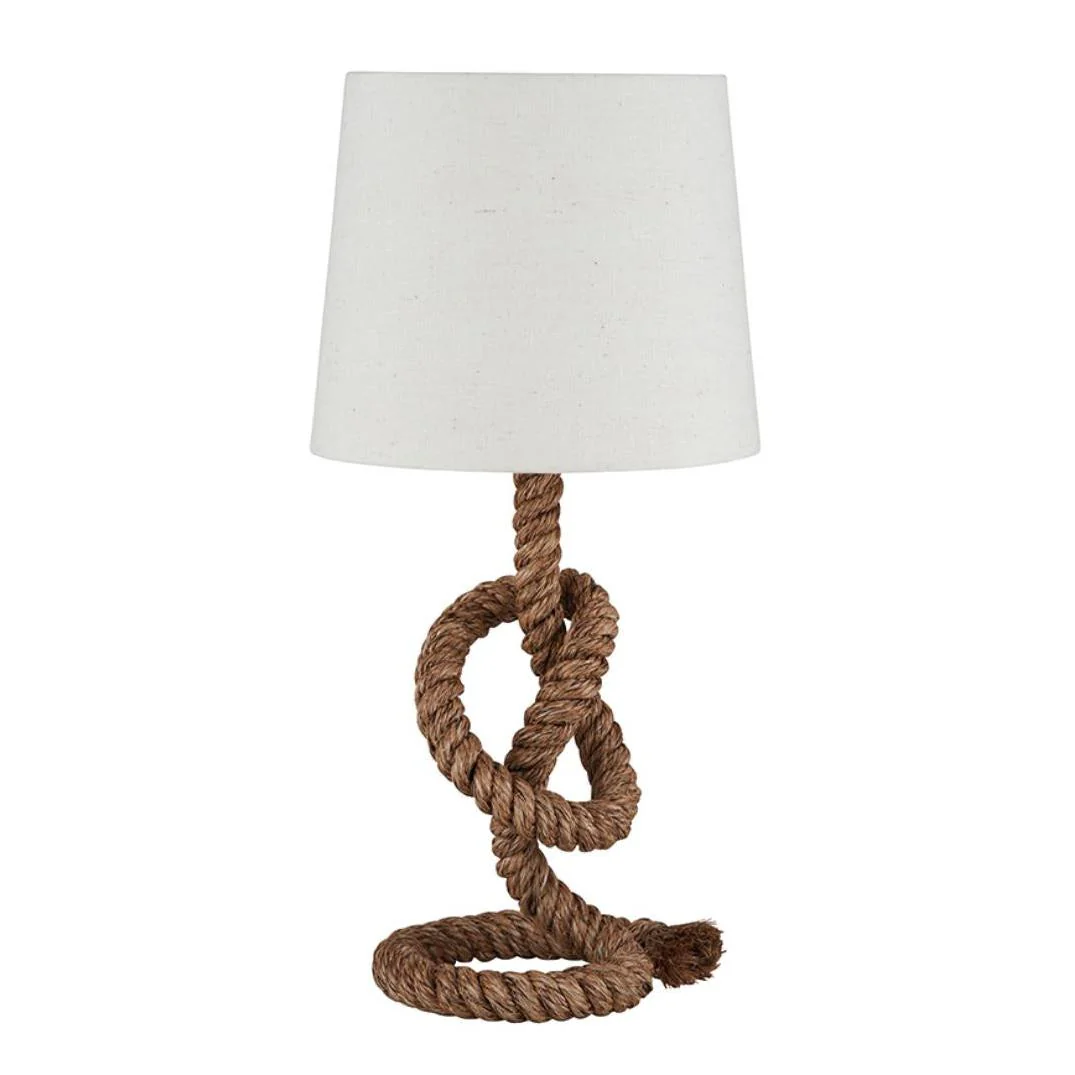 Pacific Lifestyle Hjalmar Rope Knot and Jute Table Lamp In Natural