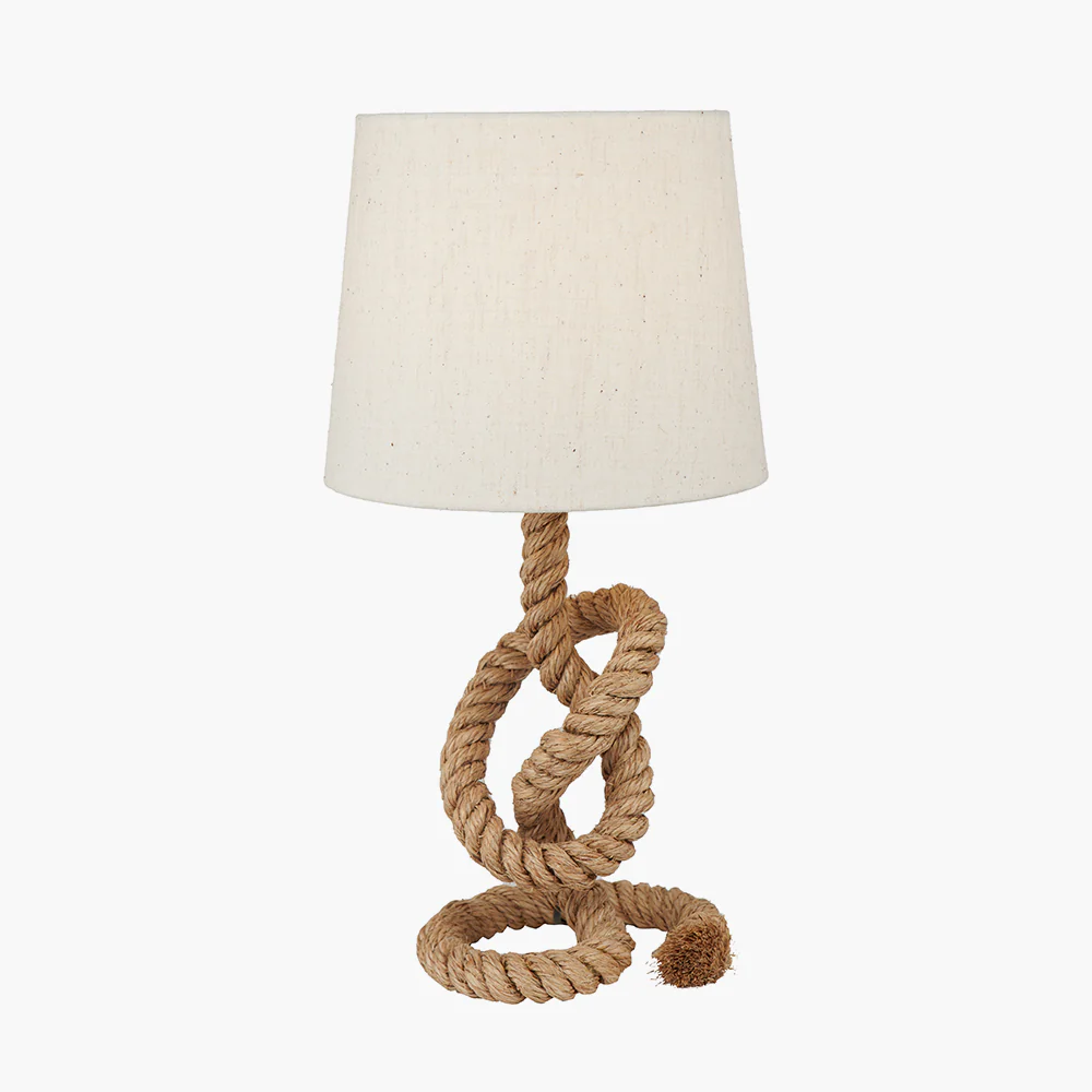 Pacific Lifestyle Hjalmar Rope Knot and Jute Table Lamp In Natural - Image 3