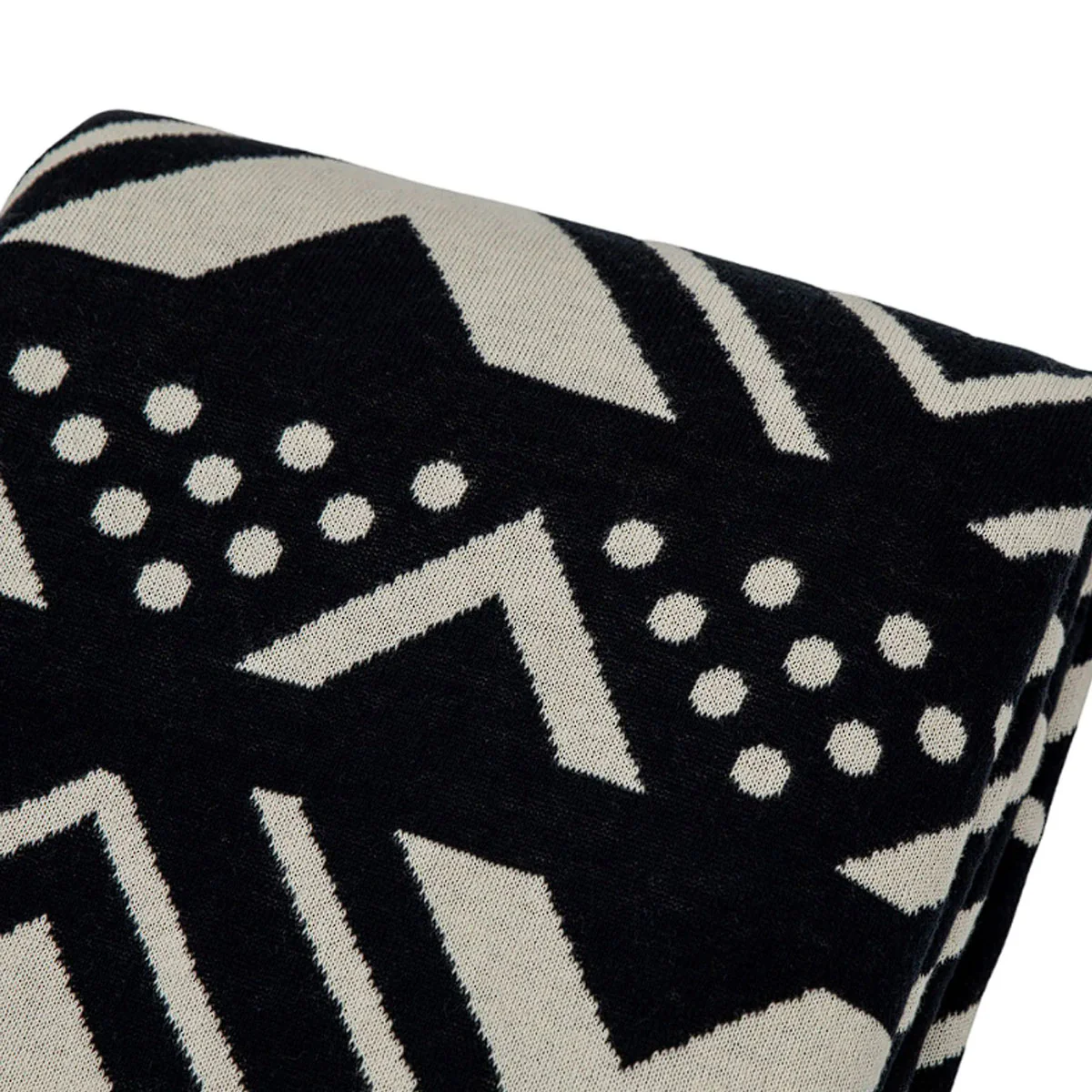 Gallery Direct Houndslow Knit Sherpa Rev Throw Black - Image 3