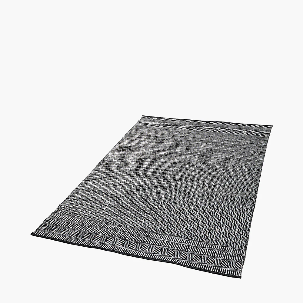 Pacific Lifestyle Indoor Outdoor Black and White Inca Design Rug - Image 2