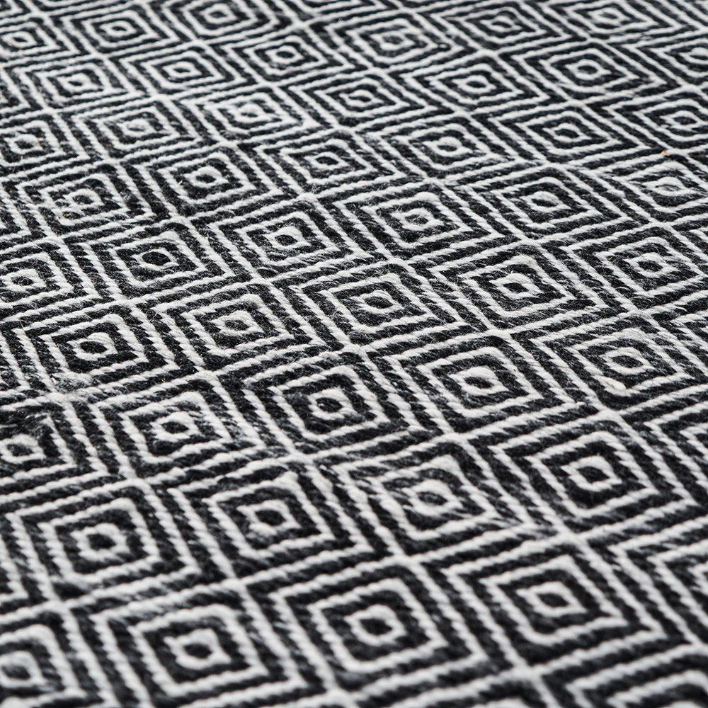 Pacific Lifestyle Indoor Outdoor Black and White Inca Design Rug - Image 4