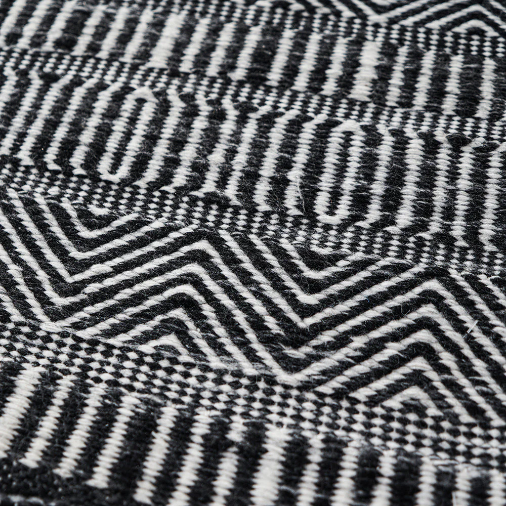 Pacific Lifestyle Indoor Outdoor Black and White Inca Design Rug - Image 5