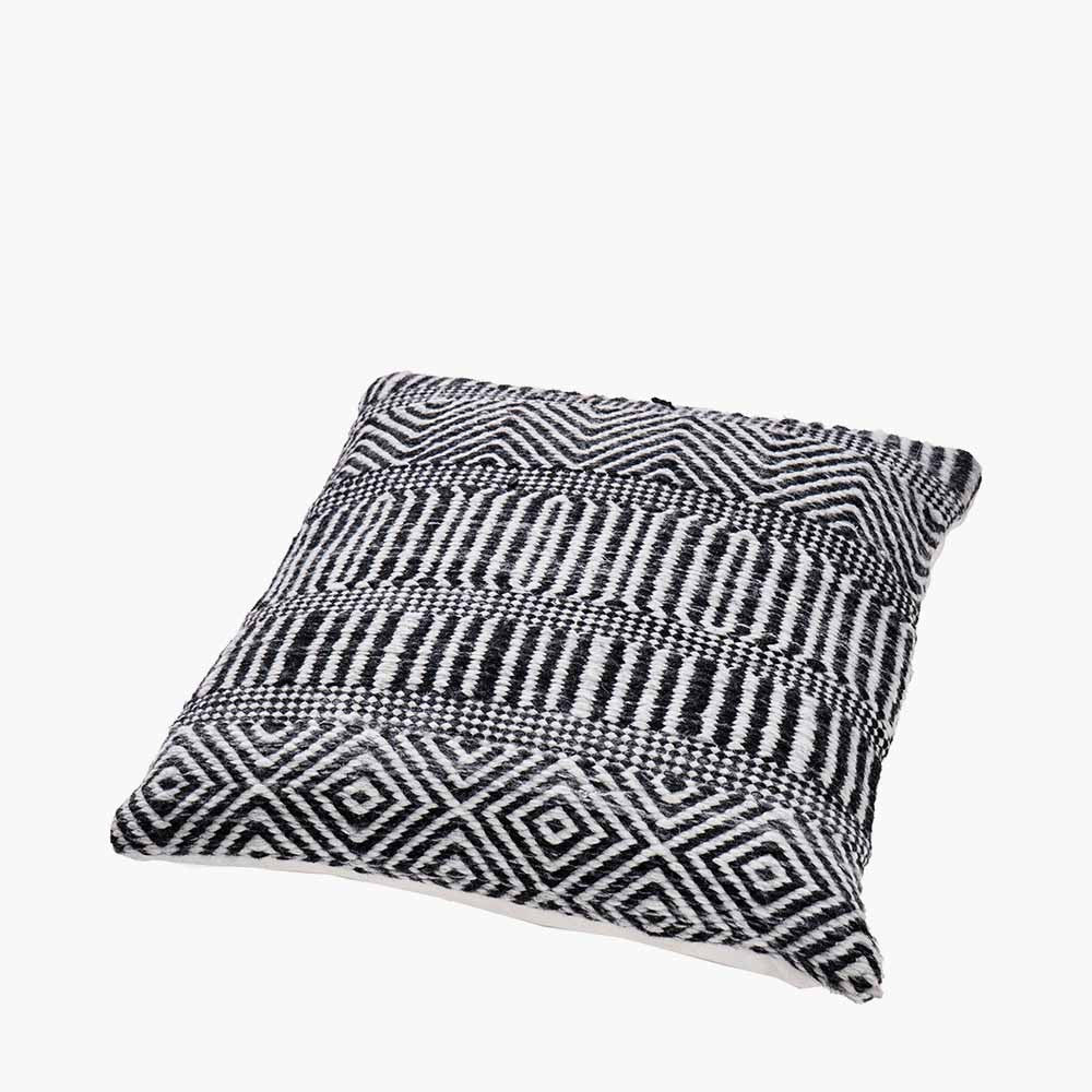 Pacific Lifestyle Indoor Outdoor Black and White Inca Design Scatter Cushion - Image 2