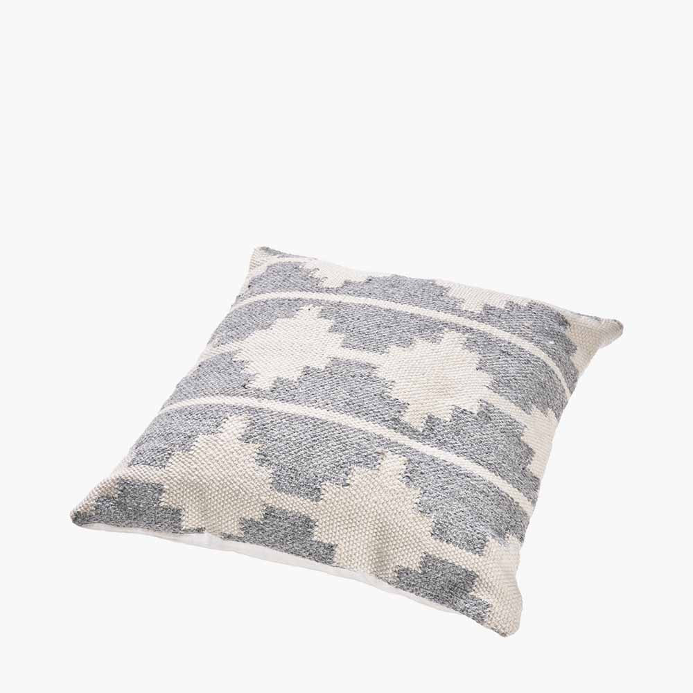 Pacific Lifestyle Indoor Outdoor Grey and White Moroccan Design Scatter Cushion - Image 2