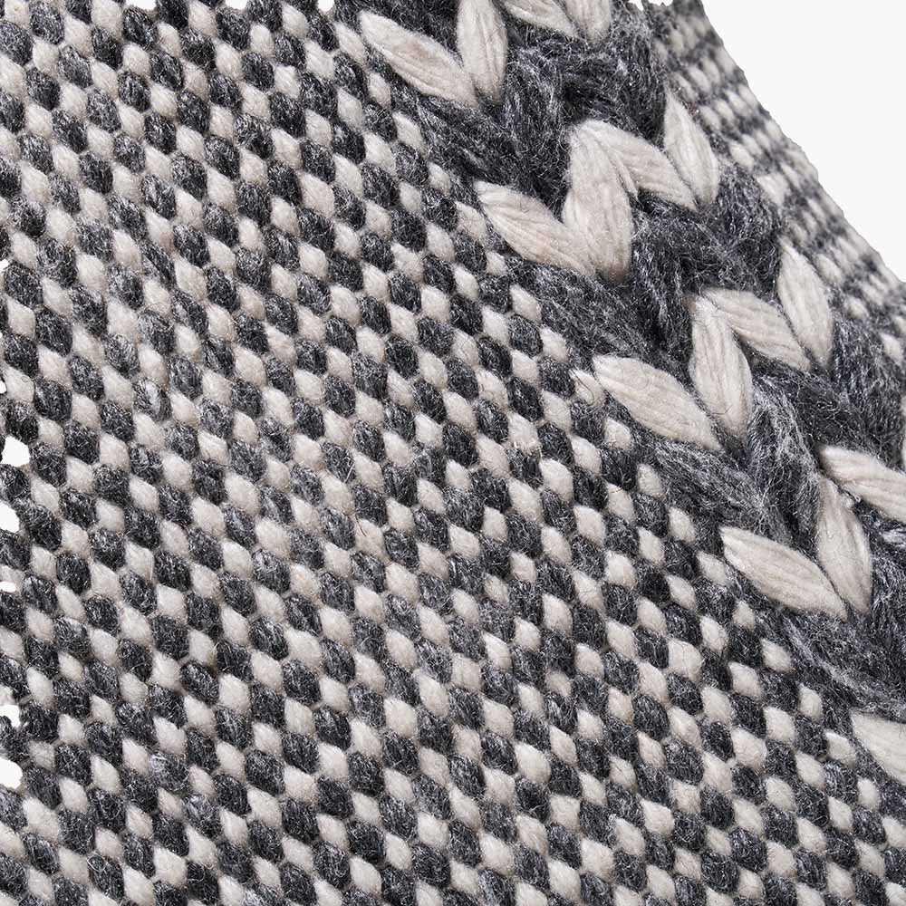Pacific Lifestyle Indoor Outdoor Grey and White Plaited Stripe Design Scatter Cushion - Image 4