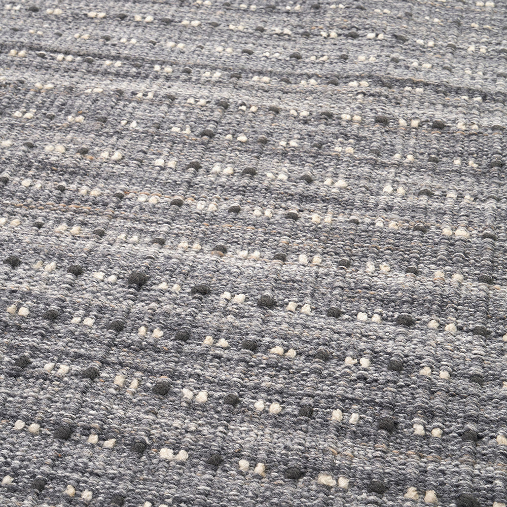 Pacific Lifestyle Indoor Outdoor Grey Double Stitch Design Rug Large - Image 2