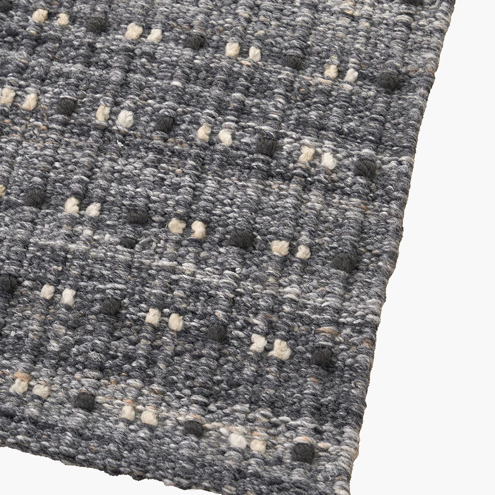 Pacific Lifestyle Indoor Outdoor Grey Double Stitch Design Rug Large - Image 4