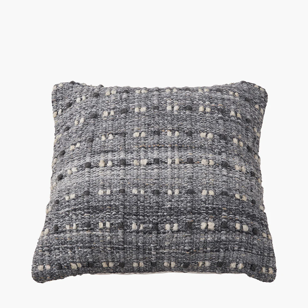 Pacific Lifestyle Indoor Outdoor Grey Double Stitch Design Scatter Cushion - Image 2
