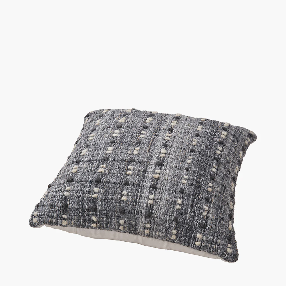 Pacific Lifestyle Indoor Outdoor Grey Double Stitch Design Scatter Cushion - Image 3
