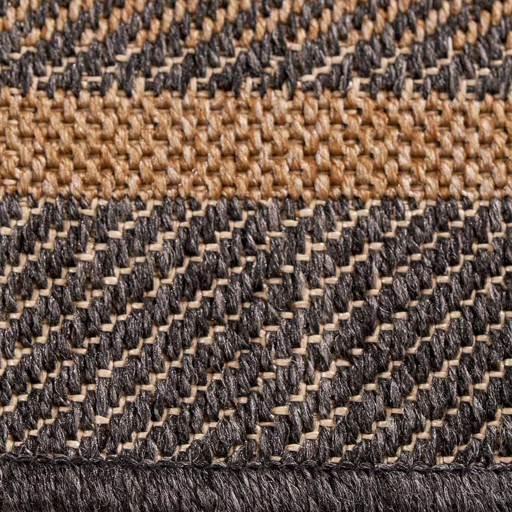 Pacific Lifestyle Indoor Outdoor Natural and Black Border Design Rug - Image 3