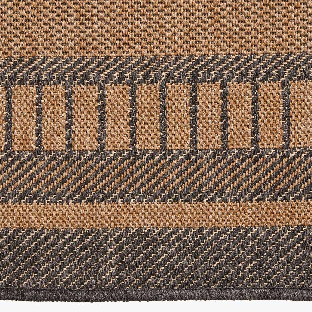 Pacific Lifestyle Indoor Outdoor Natural and Black Border Design Rug - Image 4