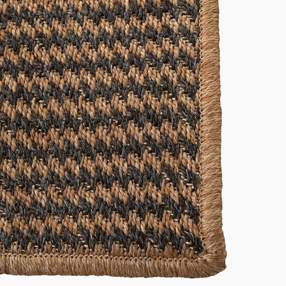 Pacific Lifestyle Indoor Outdoor Natural and Slate Grey Design Rug - Image 4