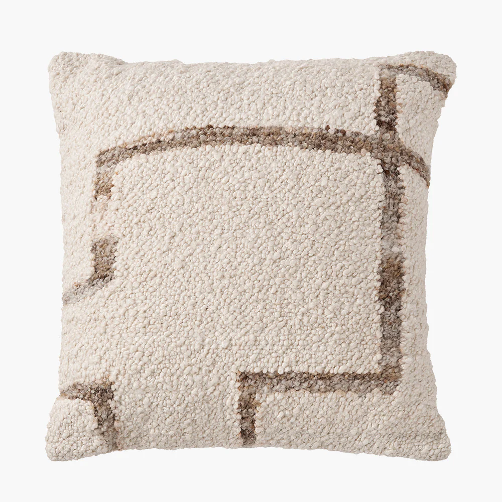 Pacific Lifestyle Indoor Outdoor Natural and Tan Fleck Design Scatter Cushion