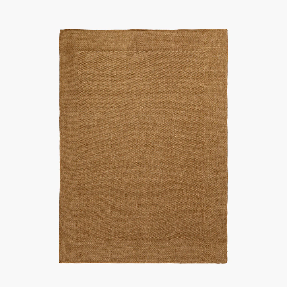 Pacific Lifestyle Indoor Outdoor Natural Border Design Rug