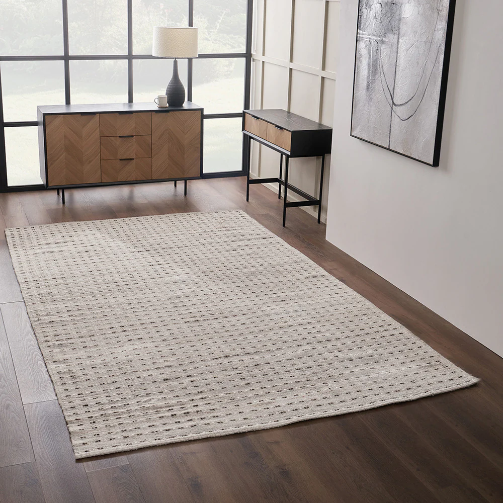 Pacific Lifestyle Indoor Outdoor Natural Double Stitch Design Rug Large - Image 8