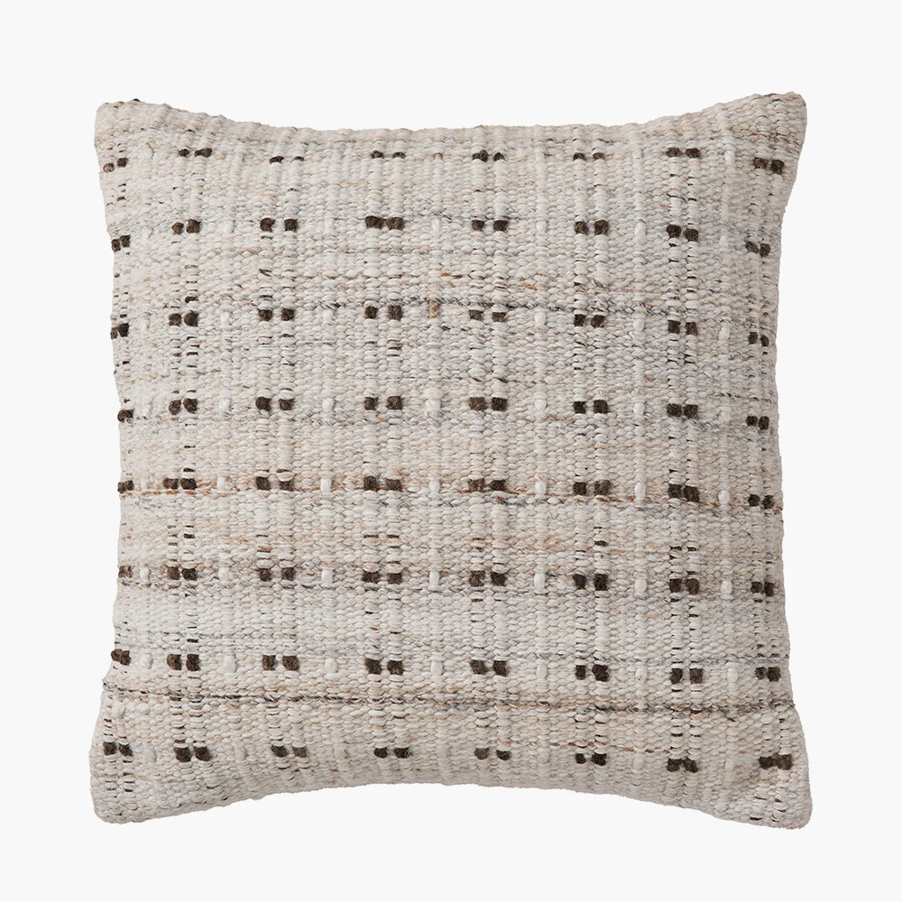 Pacific Lifestyle Indoor Outdoor Natural Double Stitch Design Scatter Cushion