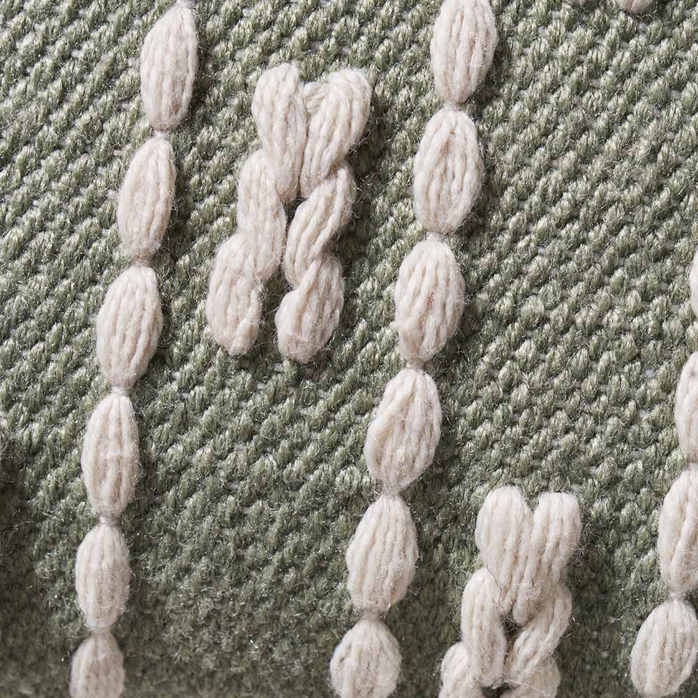 Pacific Lifestyle Indoor Outdoor Sage and White Braid Design Square Scatter Cushion - Image 4