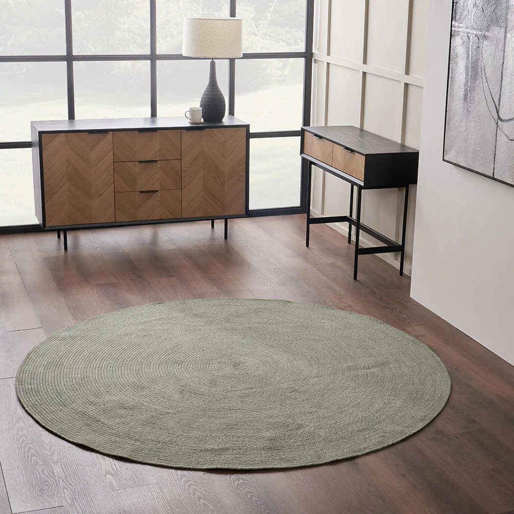 Pacific Lifestyle Indoor Outdoor Sage Tweed Design Rug - Image 5