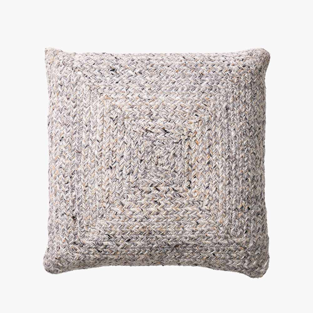 Pacific Lifestyle Indoor Outdoor Warm Grey Tweed Design Scatter Cushion