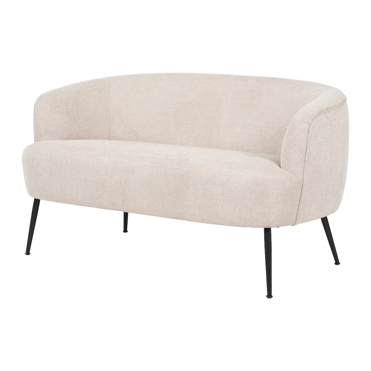 Pacific Lifestyle Ingrid Natural Chenille and Black Metal Sofa - Image 2