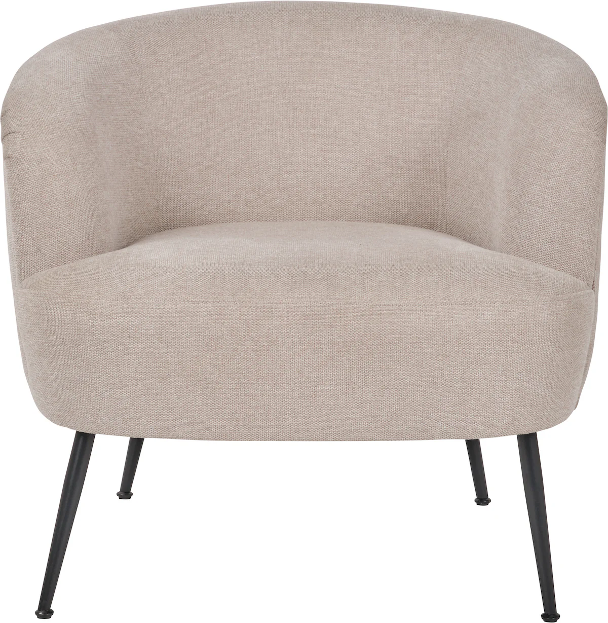 Pacific Lifestyle Ingrid Natural Chenille and Black Metal Tub Chair - Image 2