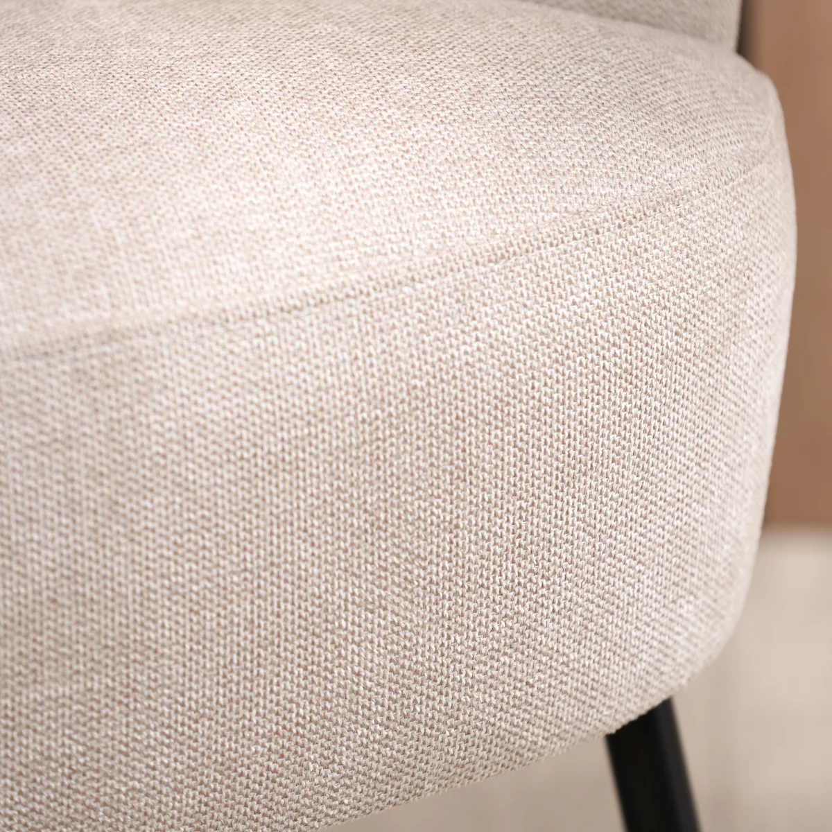 Pacific Lifestyle Ingrid Natural Chenille and Black Metal Tub Chair - Image 6