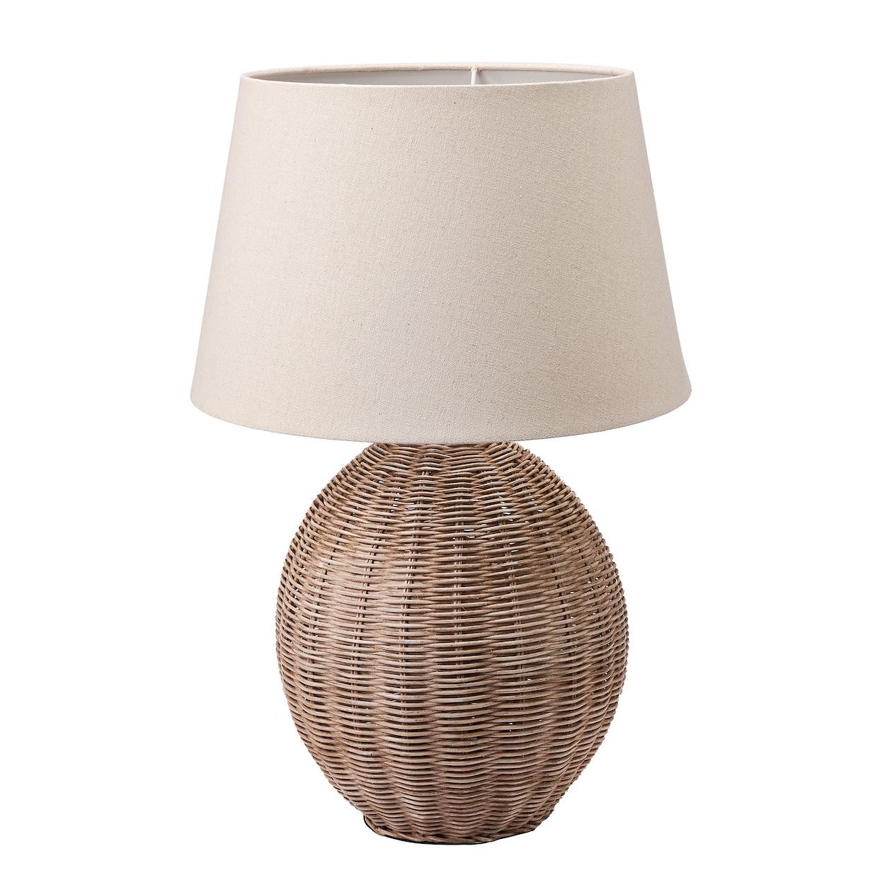 Pacific Lifestyle Jostein Large Rattan Cream Wash Table Lamp Base - Image 2