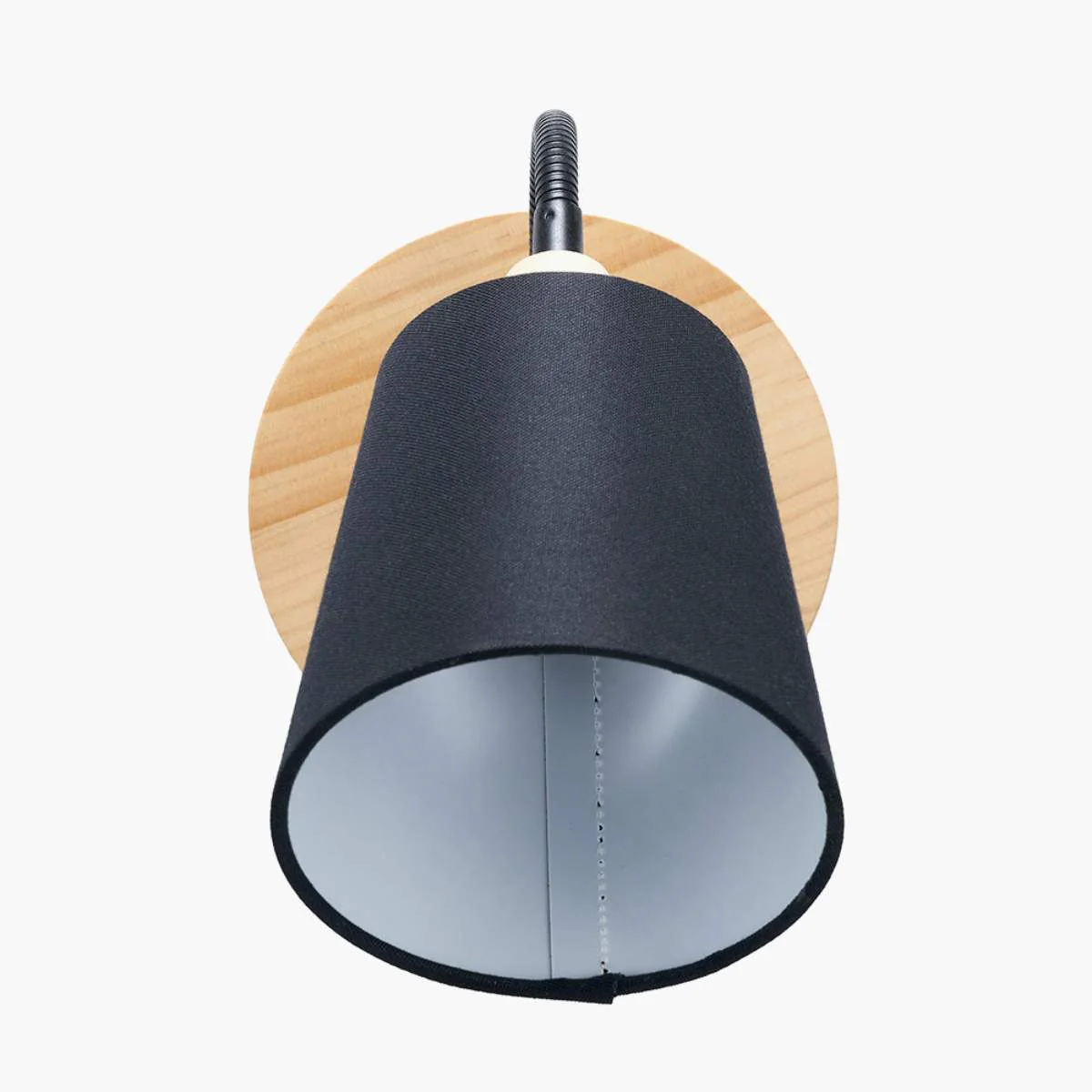 Pacific Lifestyle Juna Black Metal and Natural Wood Wall Light - Image 4