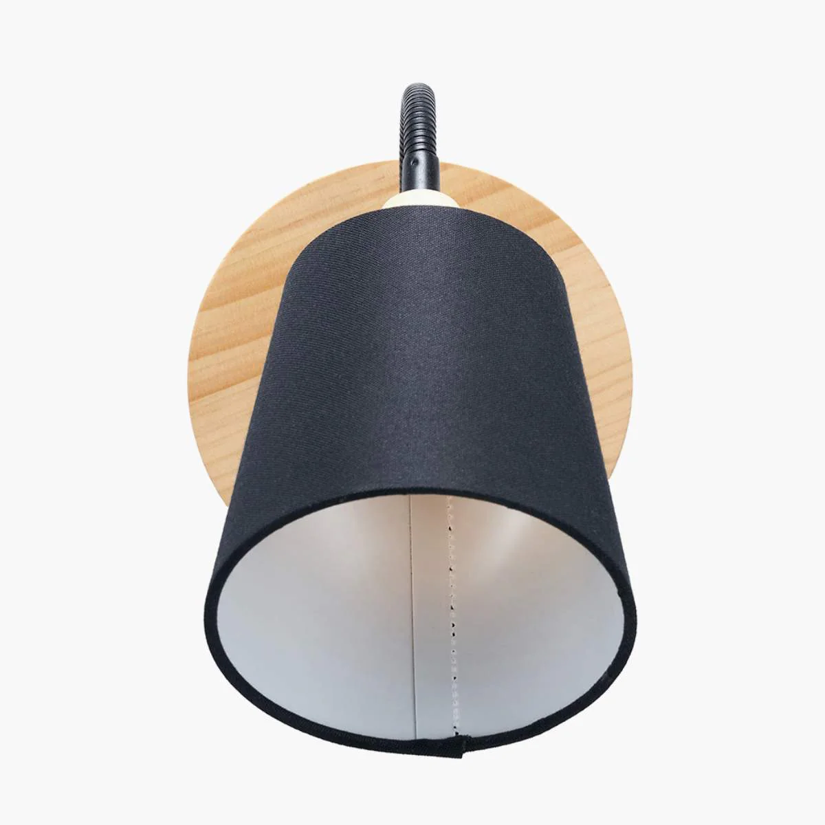 Pacific Lifestyle Juna Black Metal and Natural Wood Wall Light - Image 5