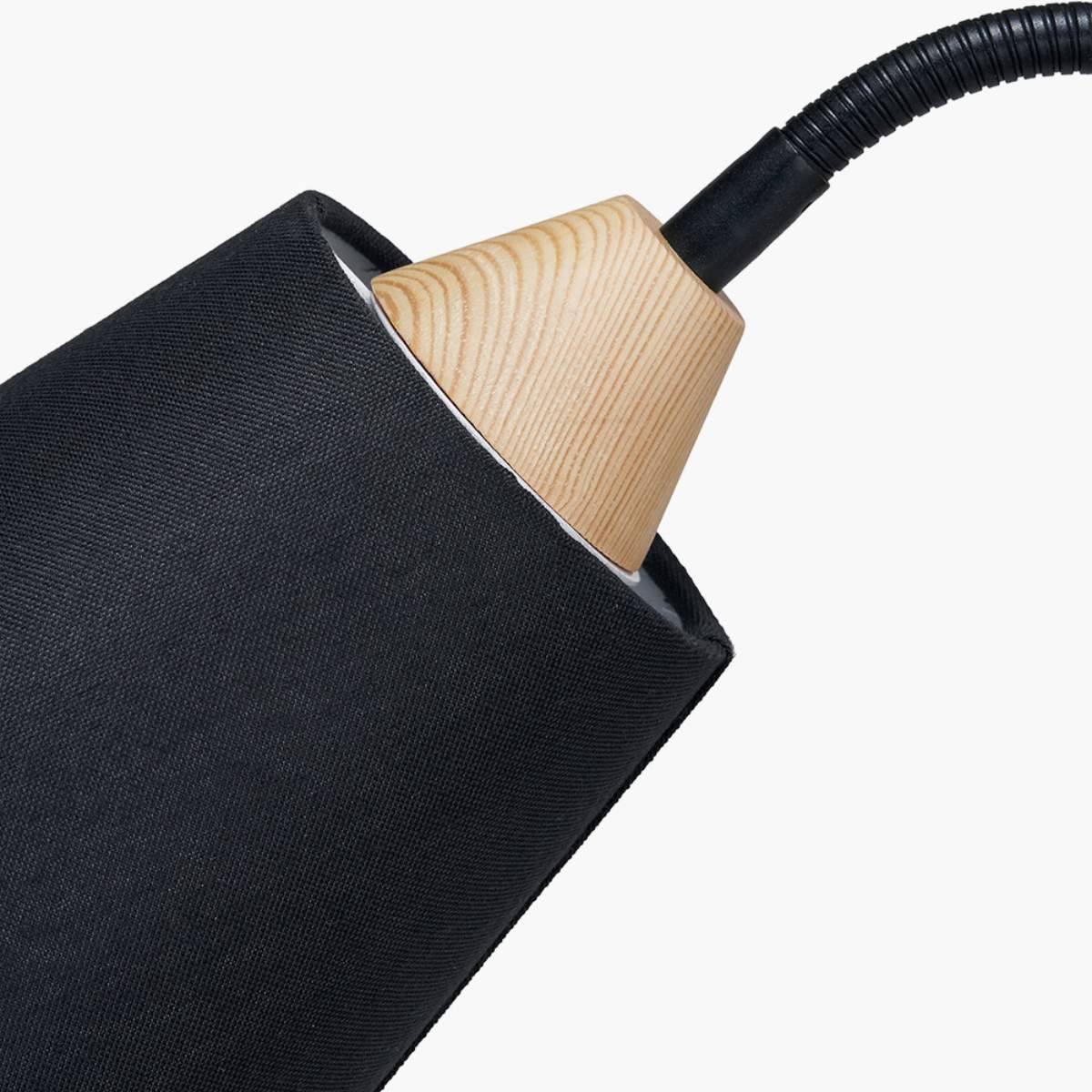 Pacific Lifestyle Juna Black Metal and Natural Wood Wall Light - Image 6