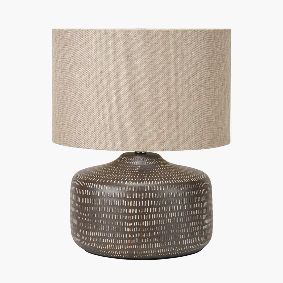 Pacific Lifestyle Kai Earth Coloured Textured Ceramic Table Lamp