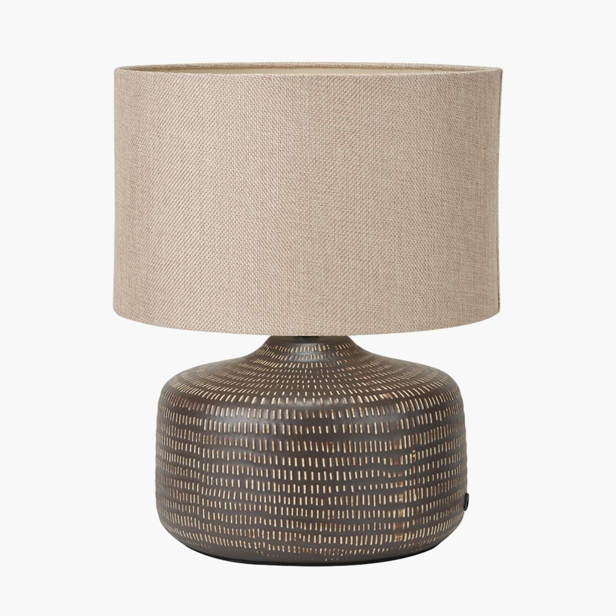 Pacific Lifestyle Kai Earth Coloured Textured Ceramic Table Lamp - Image 2