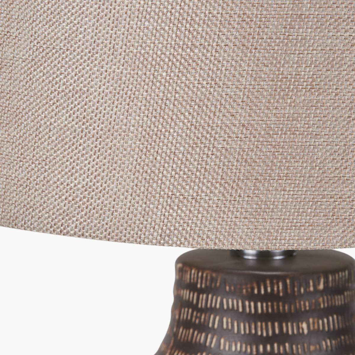 Pacific Lifestyle Kai Earth Coloured Textured Tall Ceramic Table Lamp - Image 4