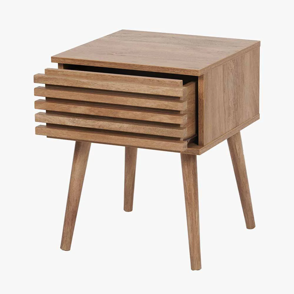 Pacific Lifestyle Larvik Natural Eucalyptus Wood 1 Drawer Unit - Image 3
