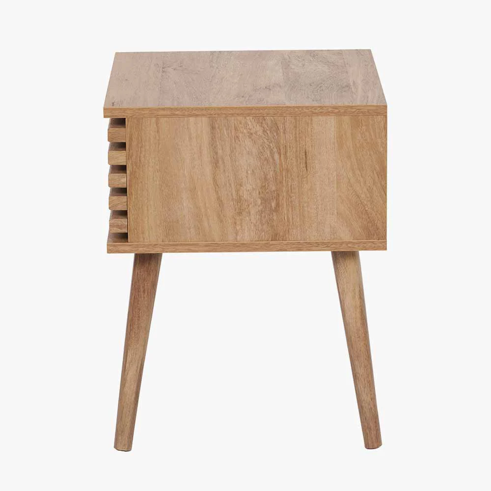 Pacific Lifestyle Larvik Natural Eucalyptus Wood 1 Drawer Unit - Image 4
