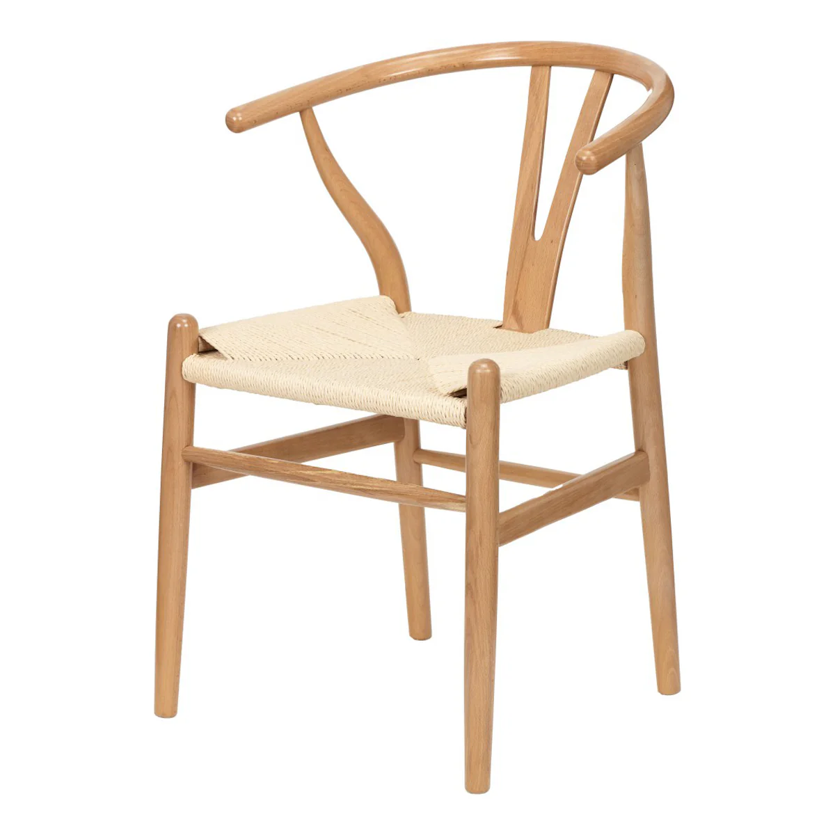 Pacific Lifestyle Leif Natural Beech Wood and Natural Paper Rope Dining Chair - Image 3