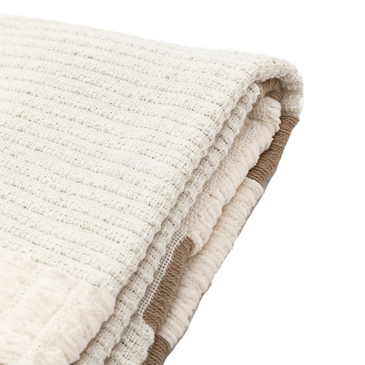 Gallery Direct Longshaw Woven Throw Natural - Image 3