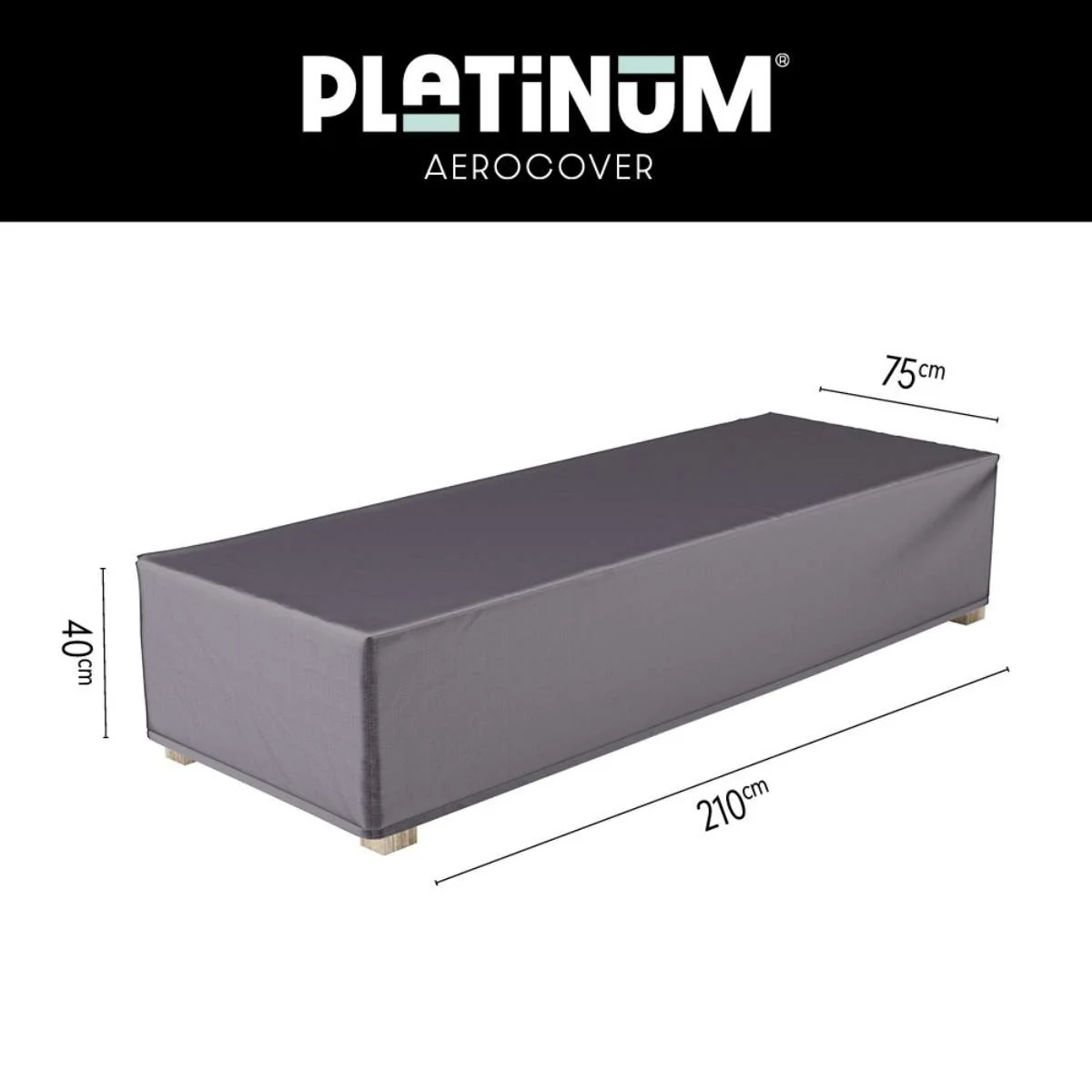 Pacific Lifestyle Loungebed Aerocover 210x75x40cm high - Image 4