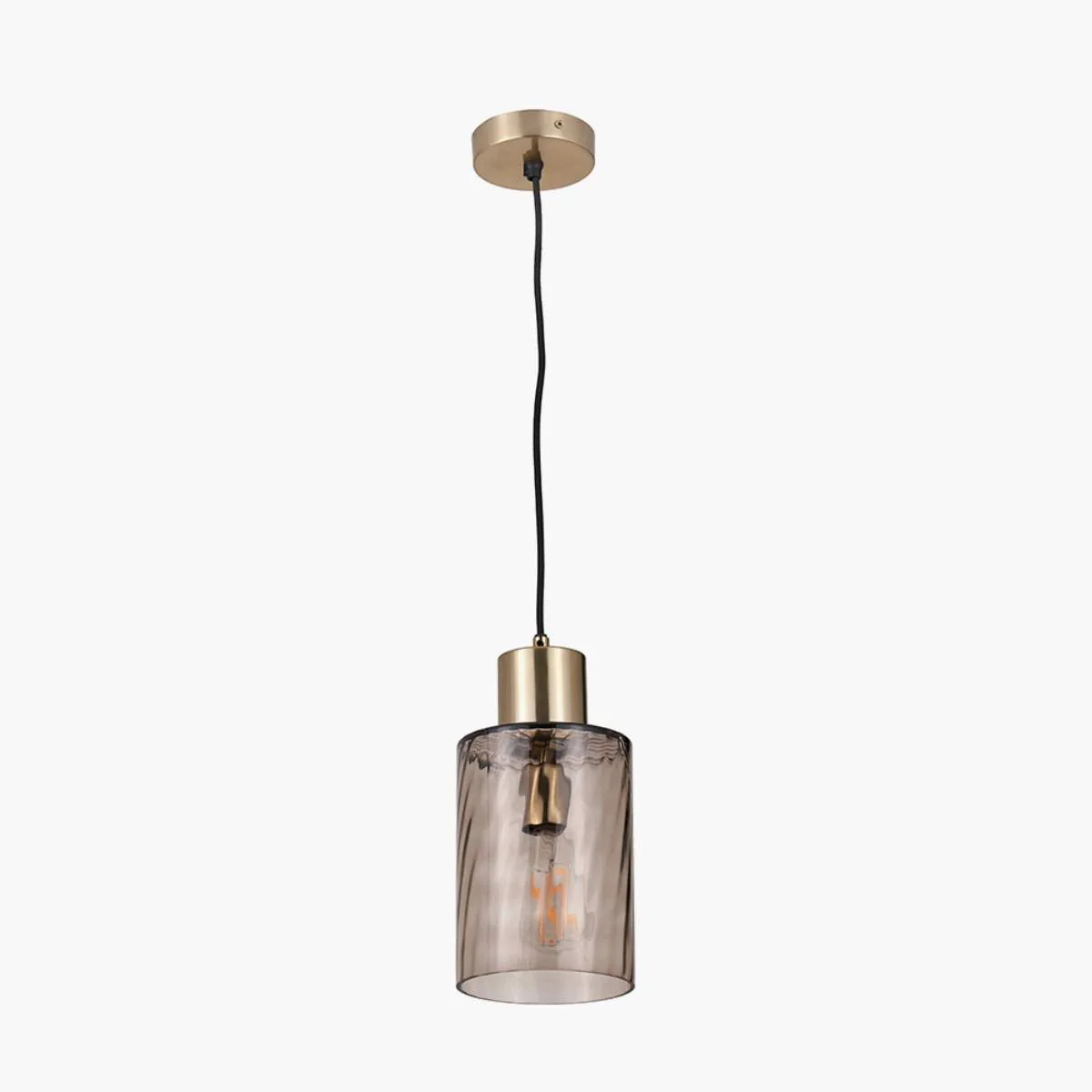Pacific Lifestyle Loxley Ripple Effect Light Brown Glass Pendant - Image 3