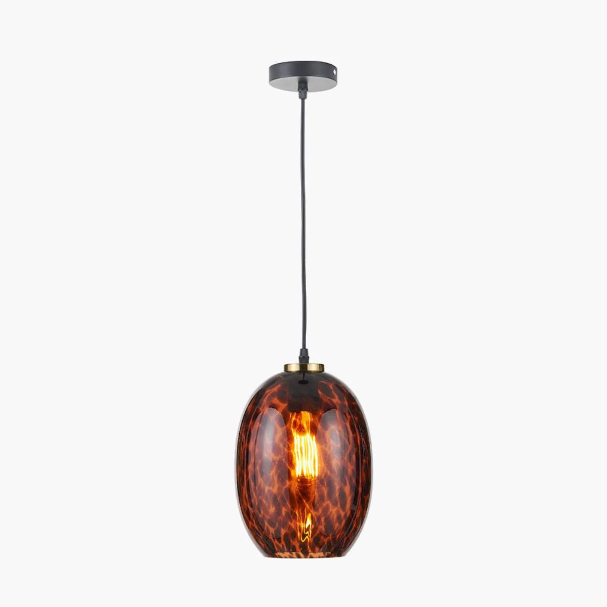 Pacific Lifestyle Lucien Tortoiseshell Glass Pendant - Image 11