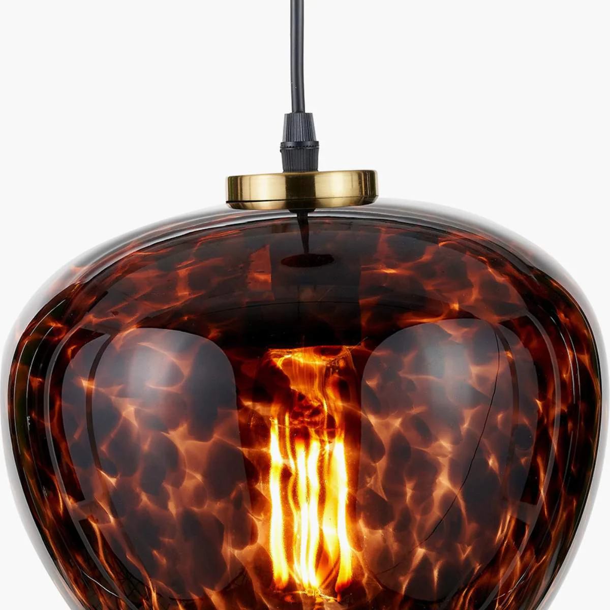 Pacific Lifestyle Lucien Tortoiseshell Glass Pendant - Image 4