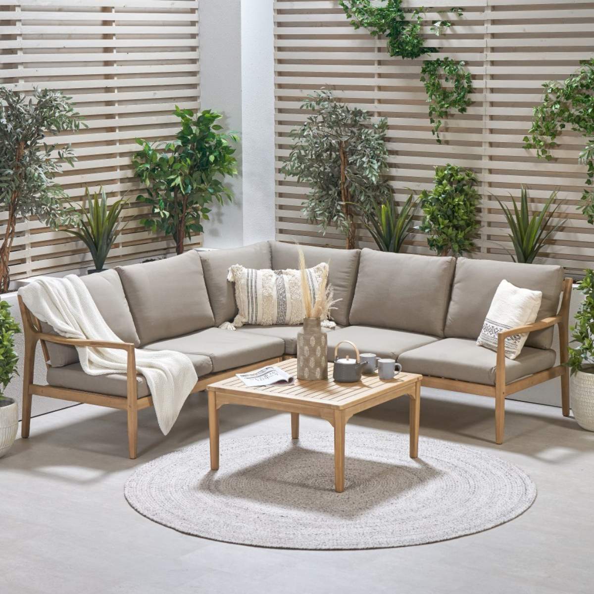 Pacific Lifestyle Malta Outdoor Corner Seating Set - Image 20
