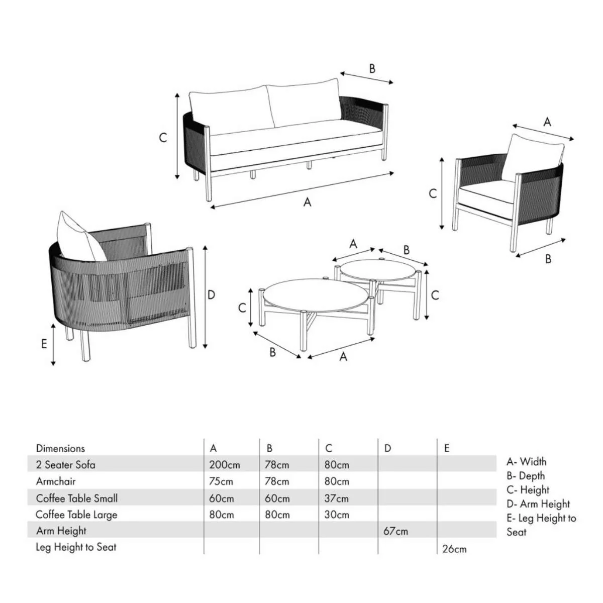 Pacific Lifestyle Marche Outdoor Seating Set - Image 19