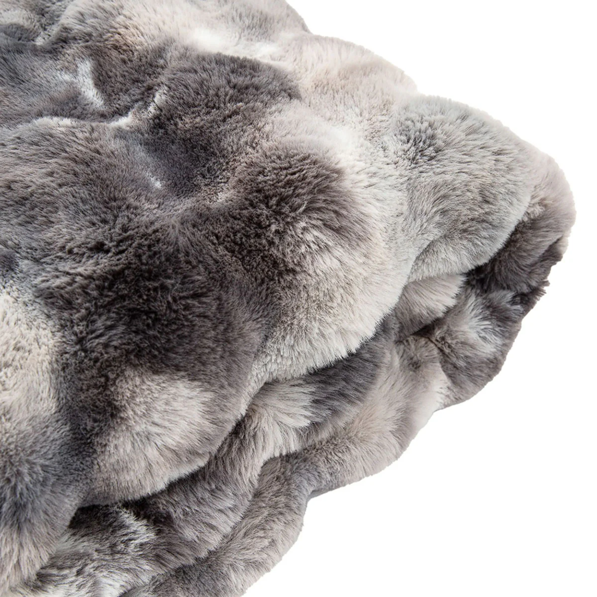 Gallery Direct Marshmallow Marble Rabbit Faux Fur Throw - Image 3